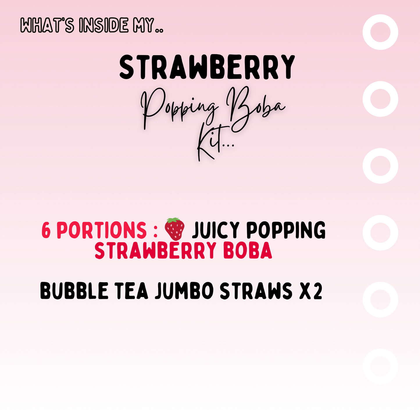 Strawberry Popping Boba Kit