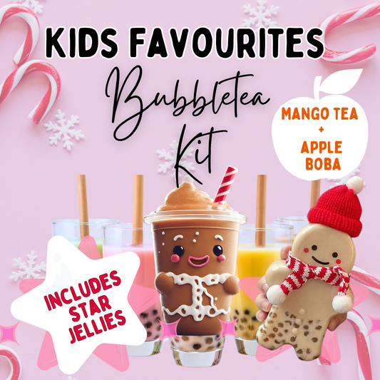 Kids Favourites- Mango Bubble Tea with Apple Boba