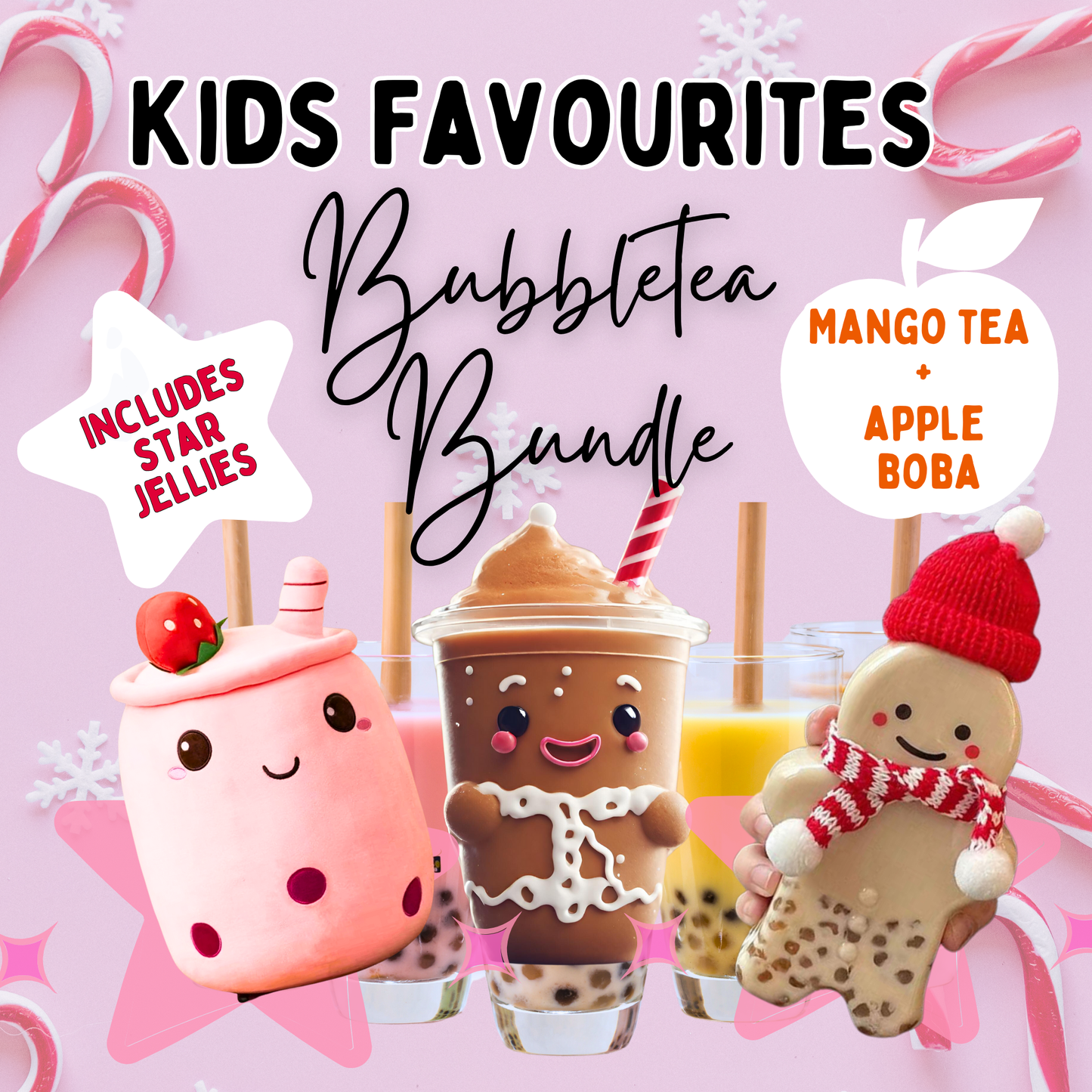 Kids Favourites - Mango Bubble Tea with Apple Boba Bundle