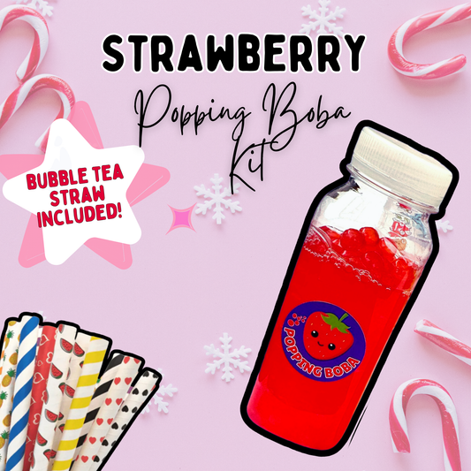 Strawberry Popping Boba Kit